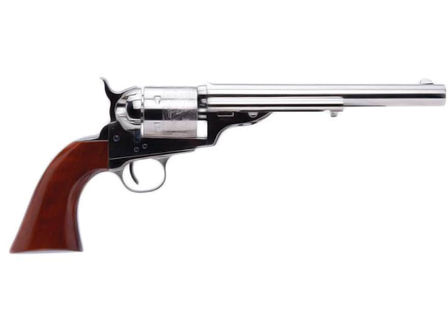 Image of Cimarron 1872 Open Top Navy Revolver 45 Colt (Long Colt) 7.5" Barrel, 6-Round Nickel, Walnut Grip