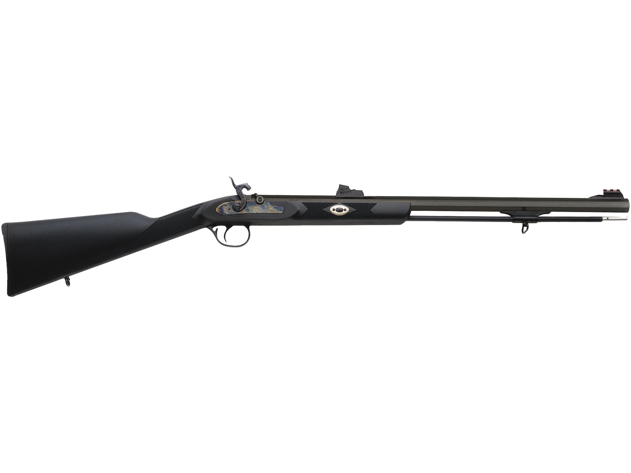 Image of Traditions Deerhunter Muzzleloading Rifle 50 Caliber Percussion 24" Blued Barrel Synthetic Stock Black