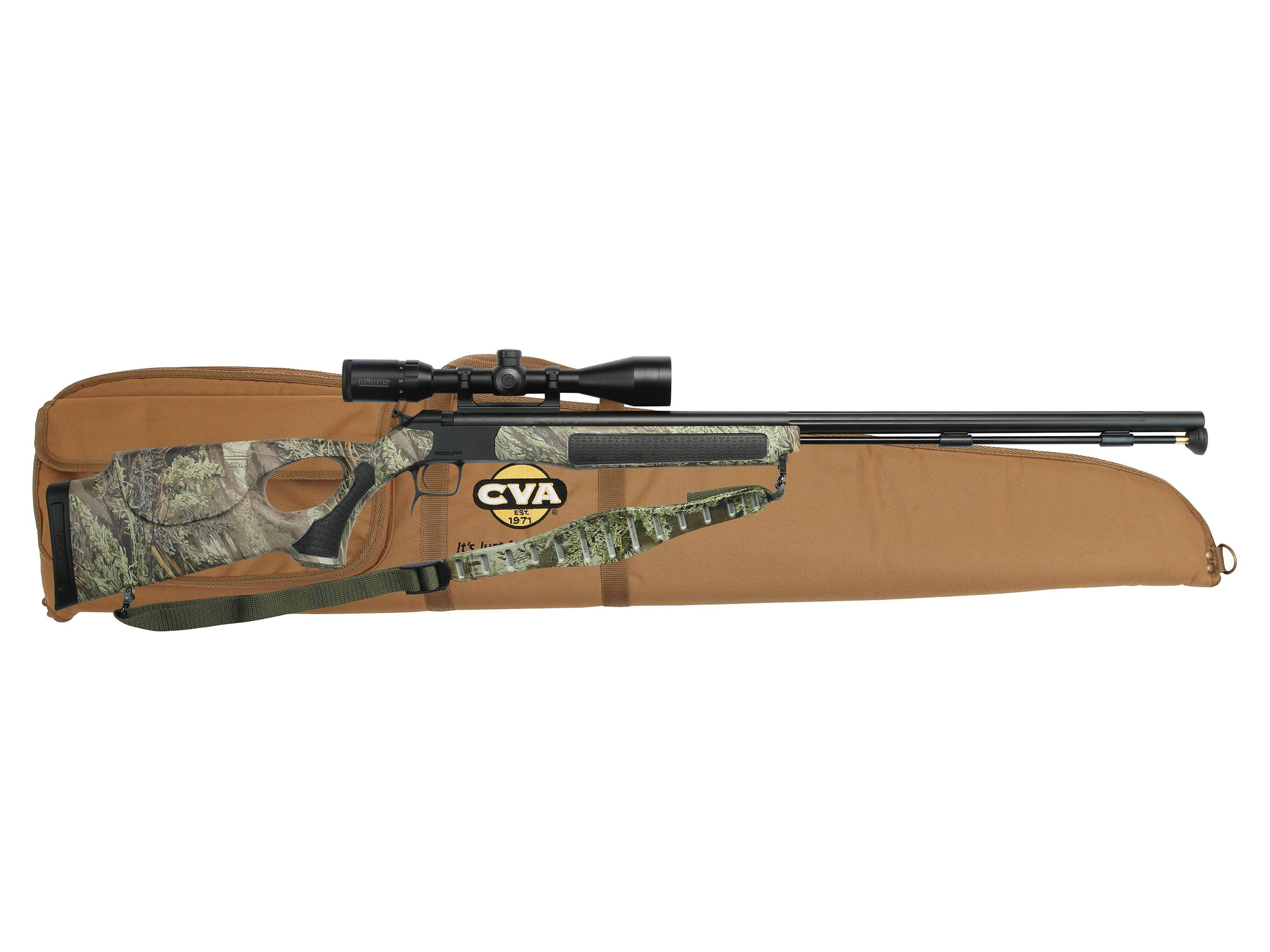 Image of CVA Accura V2/LR Muzzleloading Rifle with KonusPro 3-10 x44mm Scope 30" Fluted Nitride Stainless Steel Barrel Synthetic Thumbhole Stock Max 1