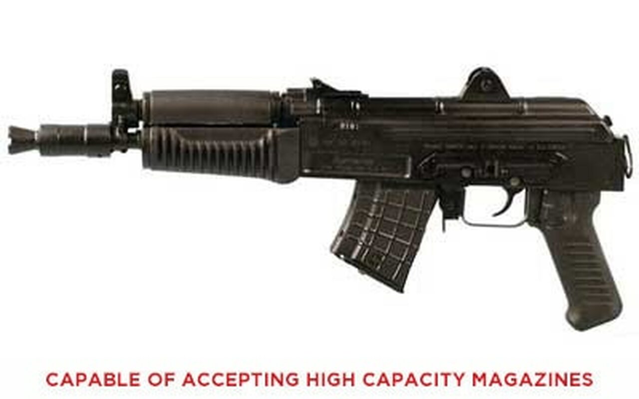 Image of Arsenal SAM7K Pistol, 762X39, 10.5", Steel, Black, Adjustable Sights, 5rd