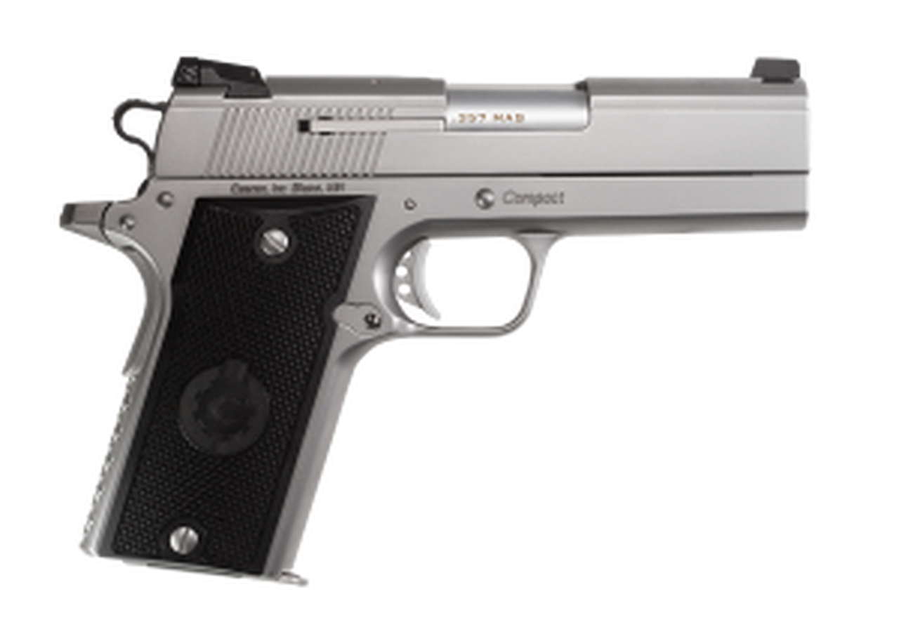 Image of Coonan Compact 357 Mag, 4", Satin Stainless, Fixed Night Sights, Black Alum Grips, 2 Mags (Special Order)