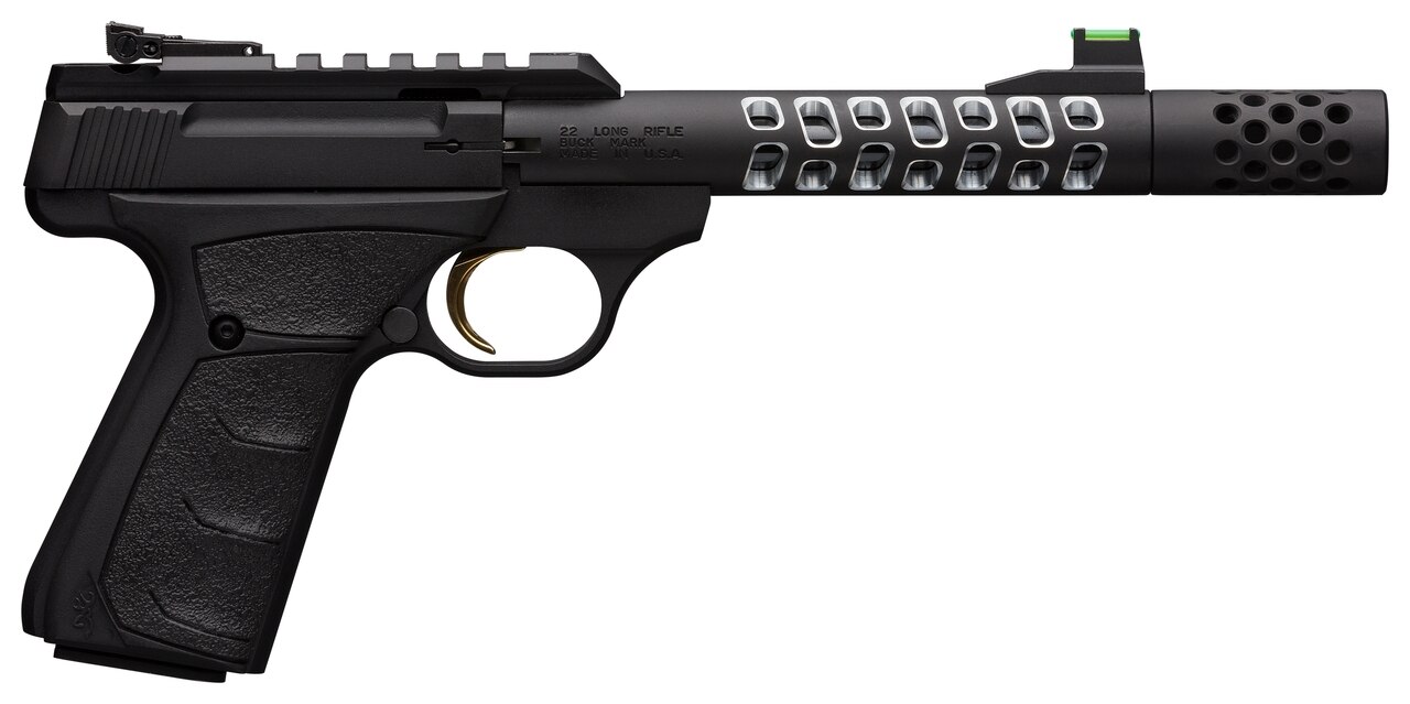 Image of Browning Buck Mark Plus Vision 22 LR, 5.87" Barrel, Black, UFX Rubber Overmolded Grip, 10rd