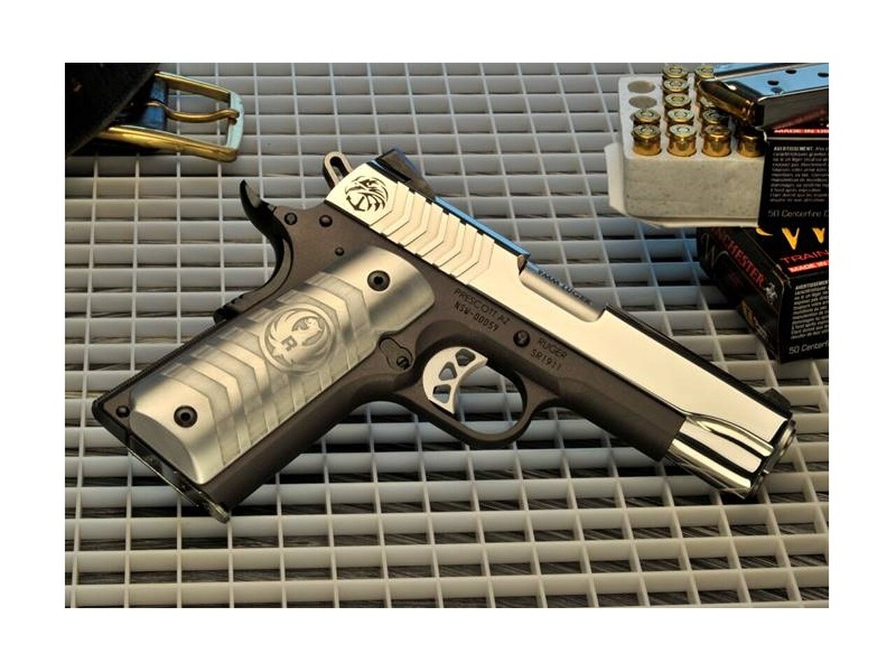 Image of RUGER SR1911 NAVY SPECIAL WARFARE PISTOL 9MM-4.25" W/CRKT KNIFE (1 OF 500)