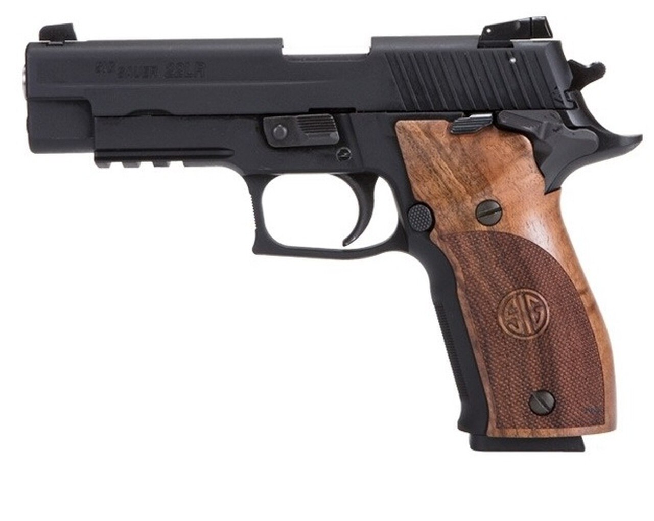 Image of Sig P226 22LR 2 Step, Black Finish, Wood Grips, 2x10rd