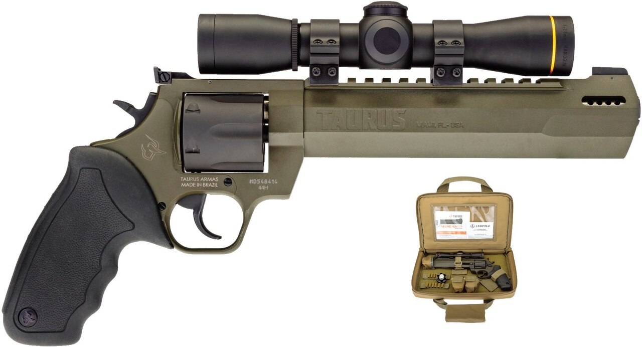 Image of Taurus Raging Hunter 44 Rem Mag, 8.37" Barrel, OD Green-Black, Scope & Case, 6rd