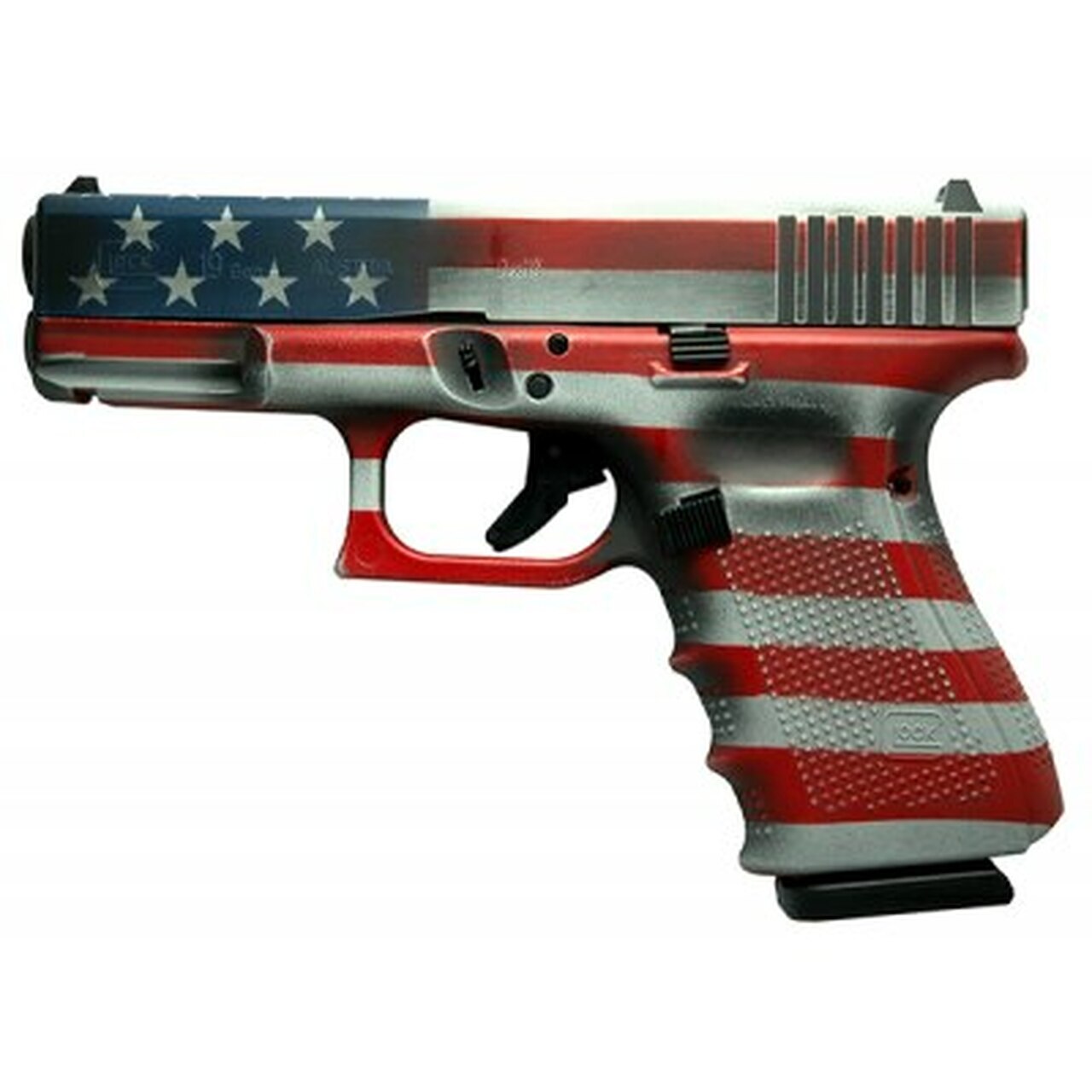 Image of Glock G19 Gen4 9mm, 4" Barrel, American Flag, 15rd