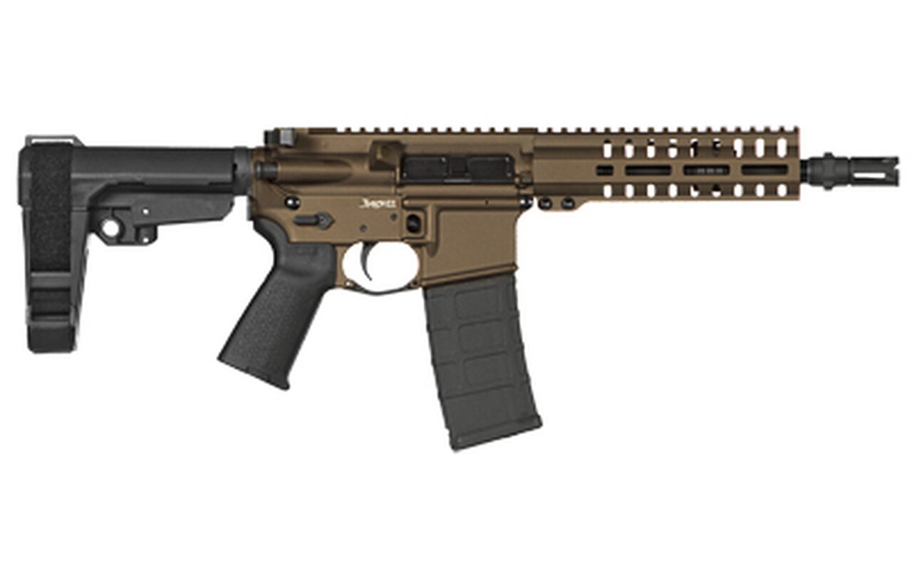 Image of CMMG Mk4 Banshee 300 Blackout, 8" 1:7 Twist Barrel, Midnight Bronze, RipBrace, DefCan 3 Flash Hider, Threaded 5/8-24, RML7 Guard, Magpul Grip, 30rd