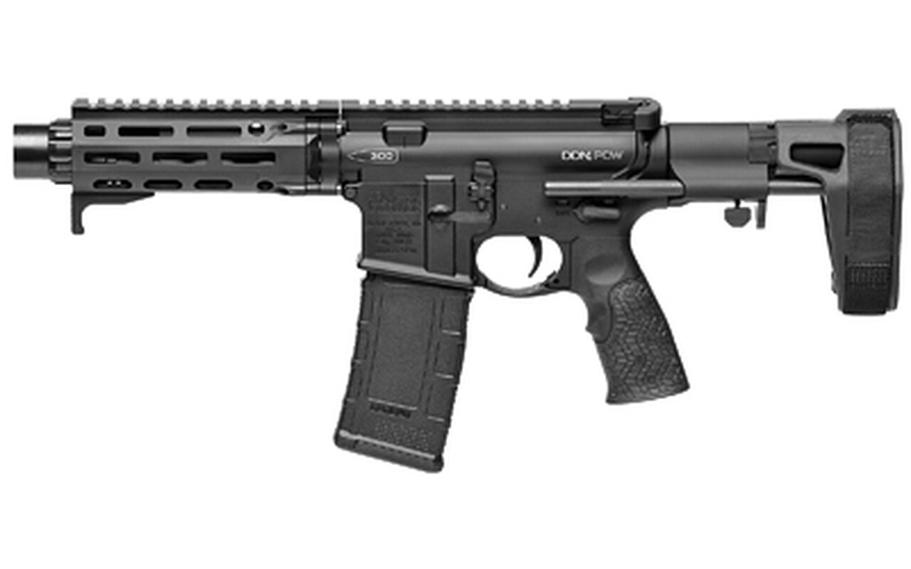 Image of Daniel Defense DDM4 PDW AR-15 Pistol 300 Blackout, 7" Barrel, Black, Maxim CQB Pistol Brace, Linear Compensator, 30rd