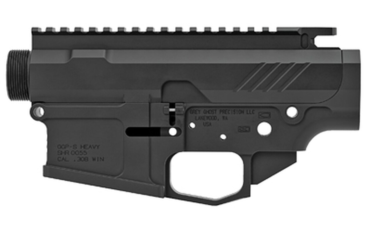 Image of Grey Ghost Precision MKII AR-10 Billet Receiver Set, Black Type III Anodize