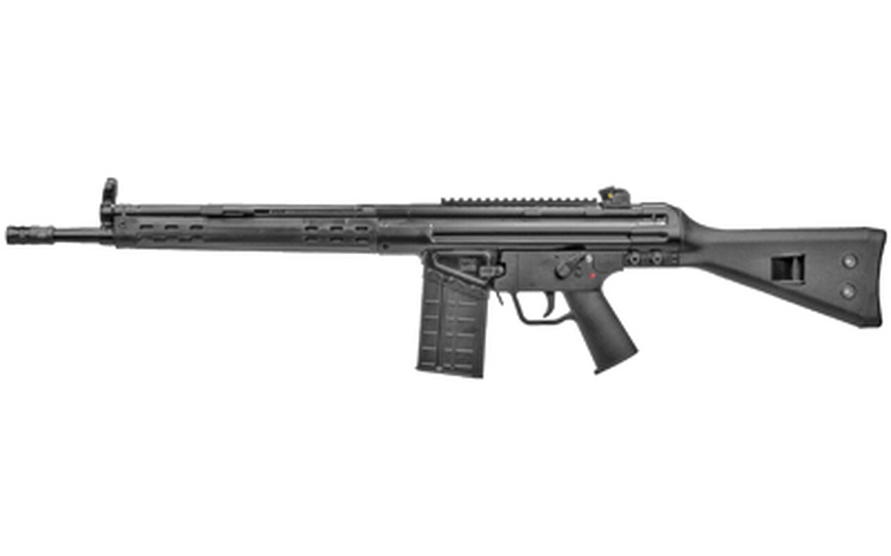 Image of PTR PTR-91 A3SK 308 Win, 16" Tapered Barrel, Black, Fixed Stock, Slim Handguard, Scope Mount, 5/8x24 Flash Hider, Paddle Release, 20rd
