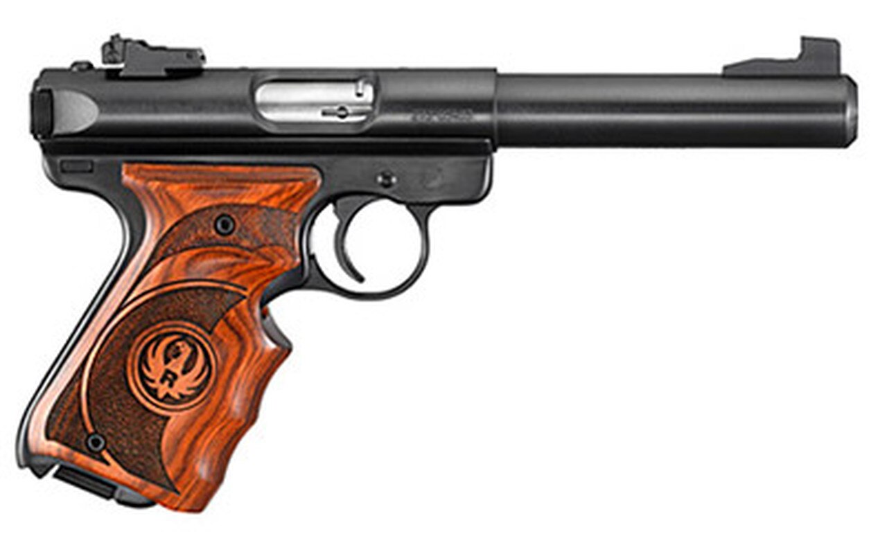 Image of Ruger Mark III Target 22LR Pistol, Bull Barrel, 10 Rnd Mag