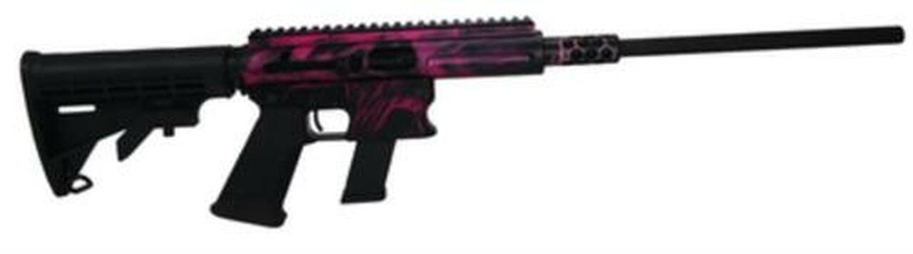 Image of Aero Survival Rifle 9mm 16.25" Barrel 4x Scope AR Collapsible Stock Pink Attitude 15rd