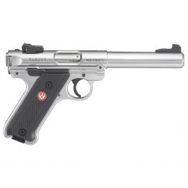 Image of Ruger Mark IV Target .22 LR 5.5" Stainless Steel Pistol - 40103