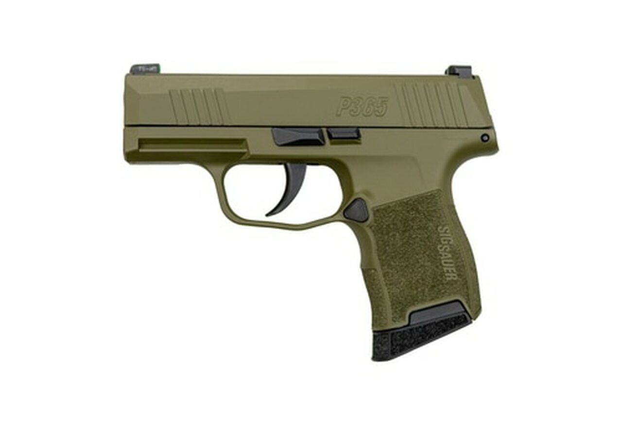 Image of Sig P365 OD Green 9mm, 3" Barrel, Sig XRay3 Night Sights, 10rd Mag