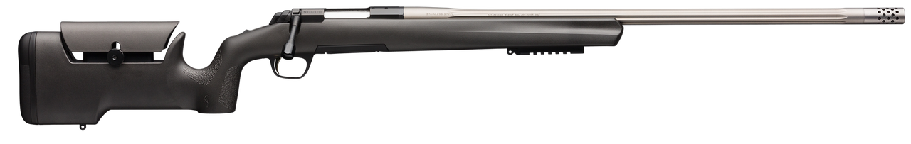 Image of Browning X-Bolt Max Varmint/Target 204 Ruger, 26" Barrel, Matte Black Satin Gray, Fixed Max Adjustable Comb Stock, Black, 5rd