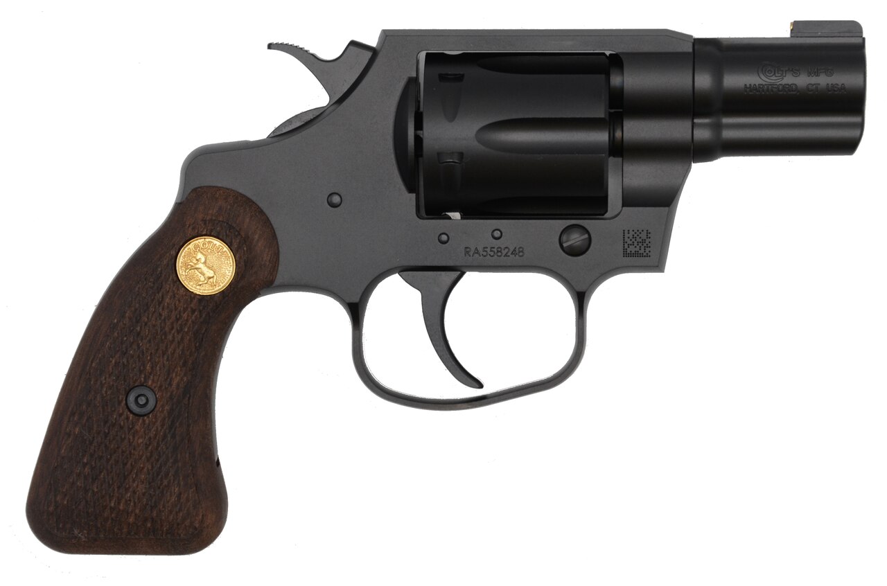 Image of Colt Cobra Special Revolver, 38 Special, 2" Barrel, Steel Frame, Black PVD Finish, 6Rd, Brass Bead Front Sight, Retro Wood Grips