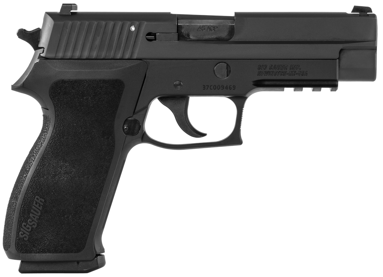 Image of Sig P220 45ACP 4.4 Alloy Frame Stainless Steel Slide Black Nitron finish Contrast Sights Tac Rail