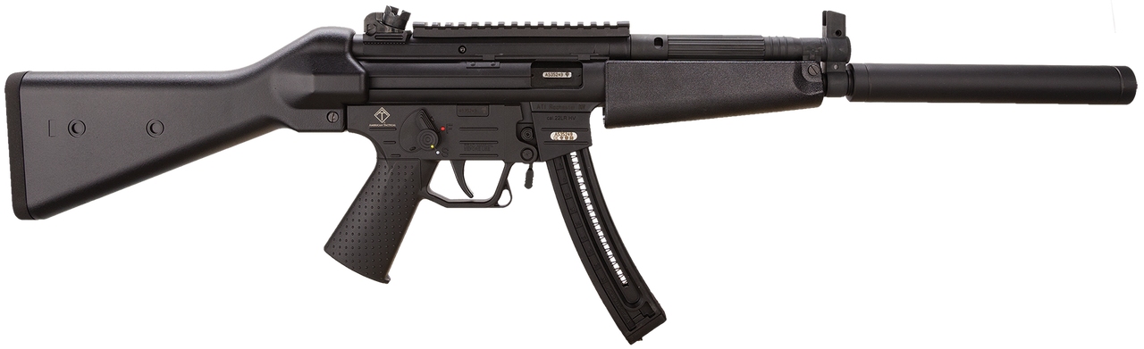 Image of American Tactical Imports German Sport 522 Light Weight Carbine 16.25 Inch Barrel Matte Black Finish Weaver Rail Synthetic Stock 22 Round