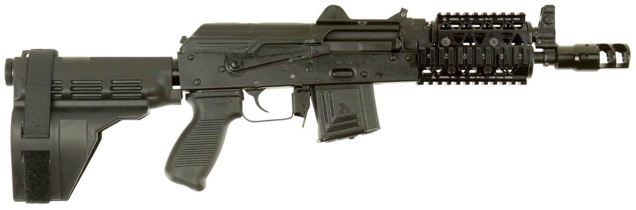 Image of Arsenal AR-15 Pistol SA 5.56 NATO/223 8.5" Barrel, Brake 4 Rail PS Brace