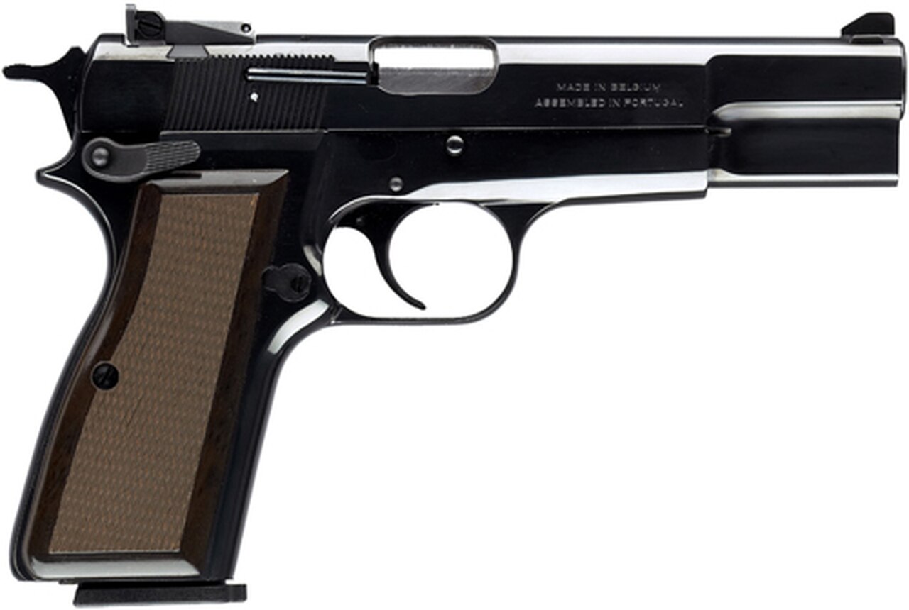 Image of Browning Hi Power Standard 9mm 4.62" Barrel, AS Walnut Grips Blued, 10rd