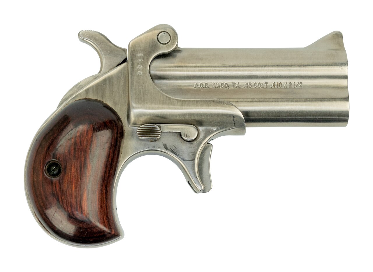 Image of American Derringer M-1 .45 Colt/410 Ga, Trade-In, 3" Barrel, Stainless, Leather Holster