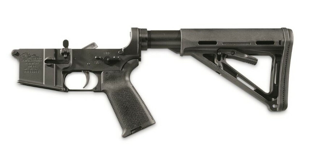 Image of Anderson AM-15 Complete Lower, Magpul Parts Kit, Magpul Buttstock, Buffer Tube, Black
