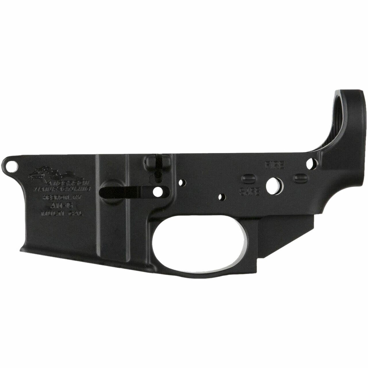 Image of Anderson AR-15 Stripped Lower Receiver Multi-Caliber, Black Hardcoat, Closed Trigger, Packaged