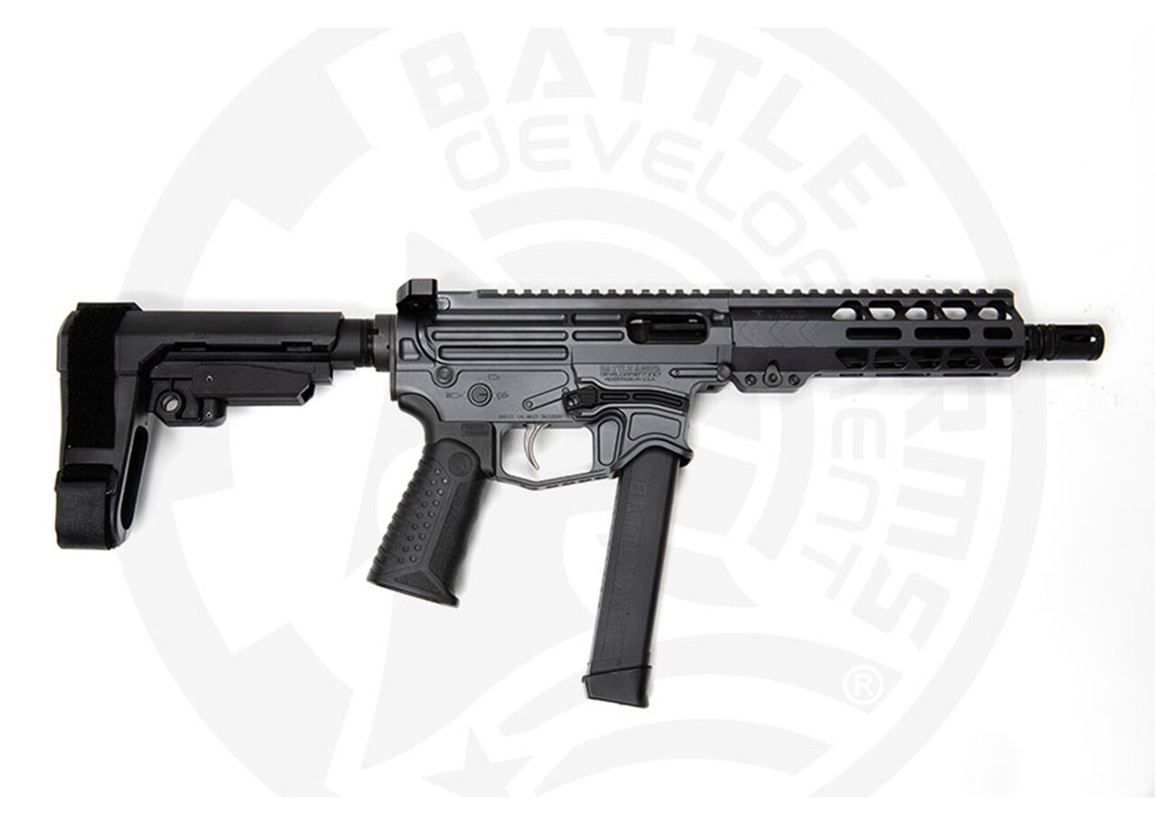 Image of Battle Arms Development Xiphos 9P 9mm, 8" Barrel, SBA3 Brace, Battle Arms Grey, 33rd
