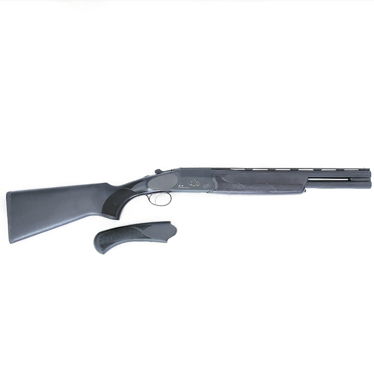 Image of Black Aces Tactical O/U, 12 Gauge, 18.5" Barrel, Full Size and Short Stock,Black Receiver, Walnut Chokes