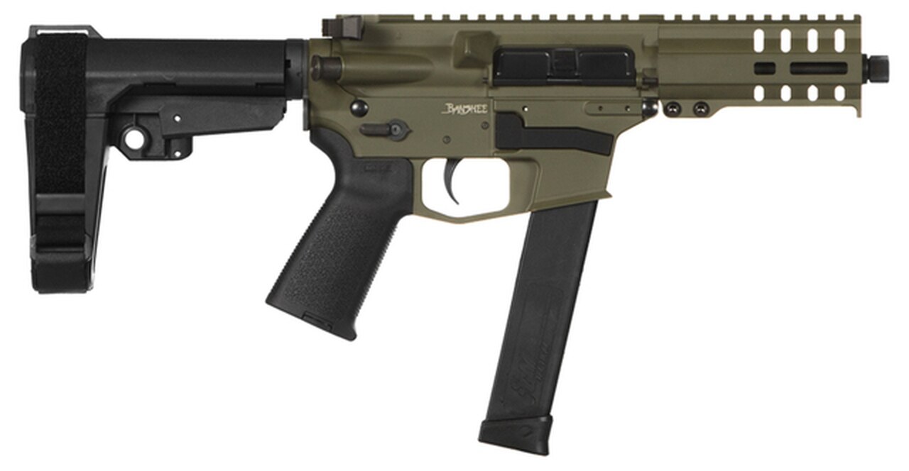 Image of CMMG Banshee 300, 9mm, 5" Barrel, Noveske Bazooka Green, 33rd Glock Mag