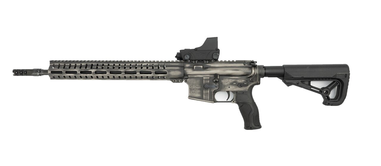 Image of CMMG Resolute AR-15, .223/5.56, Battle Worn Titanium Finish, Meprolight RDS Optic