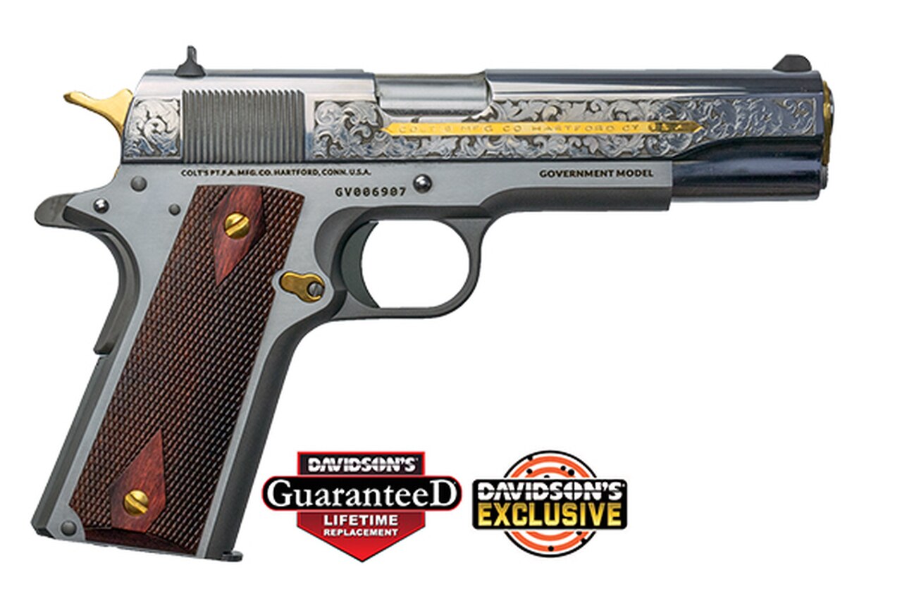 Image of Colt 1911 Heritage .38 Super 7 Round Stainless Steel, Engraved