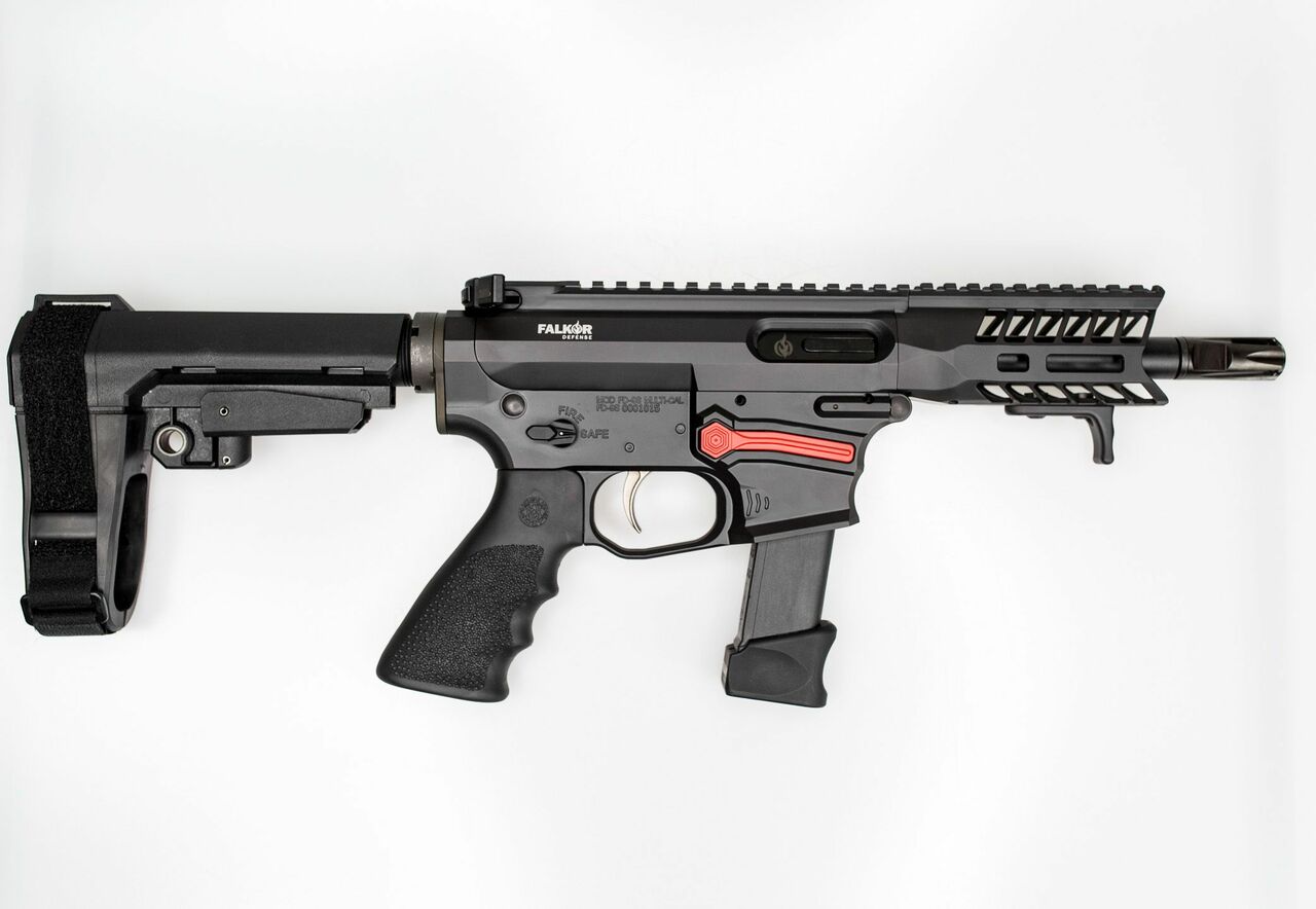 Image of Falkor FG-9 AR-15 Pistol, 9mm, Black, SBA3 Brace, Glock 17 Type Magazine