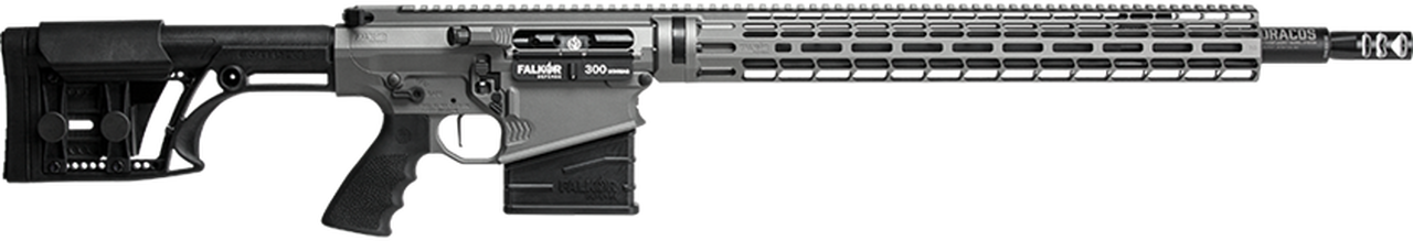 Image of Falkor Petra AR-15 Type Rifle, 300 Win. Mag, Grey, 22in DRACOS Composite Barrel