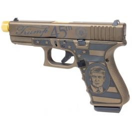 Image of Glock 19 Trump Threaded Barrel 9mm Pistol, Flat Dark Earth - PI19502T