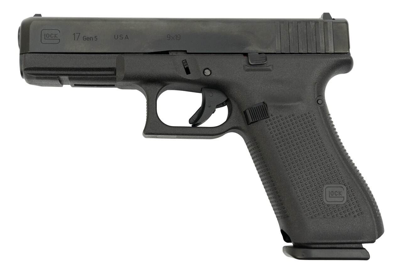Image of Glock 17 Gen 5 9mm USA Made, 4.49" Barrel, Contrast Sights, Black, 17rd
