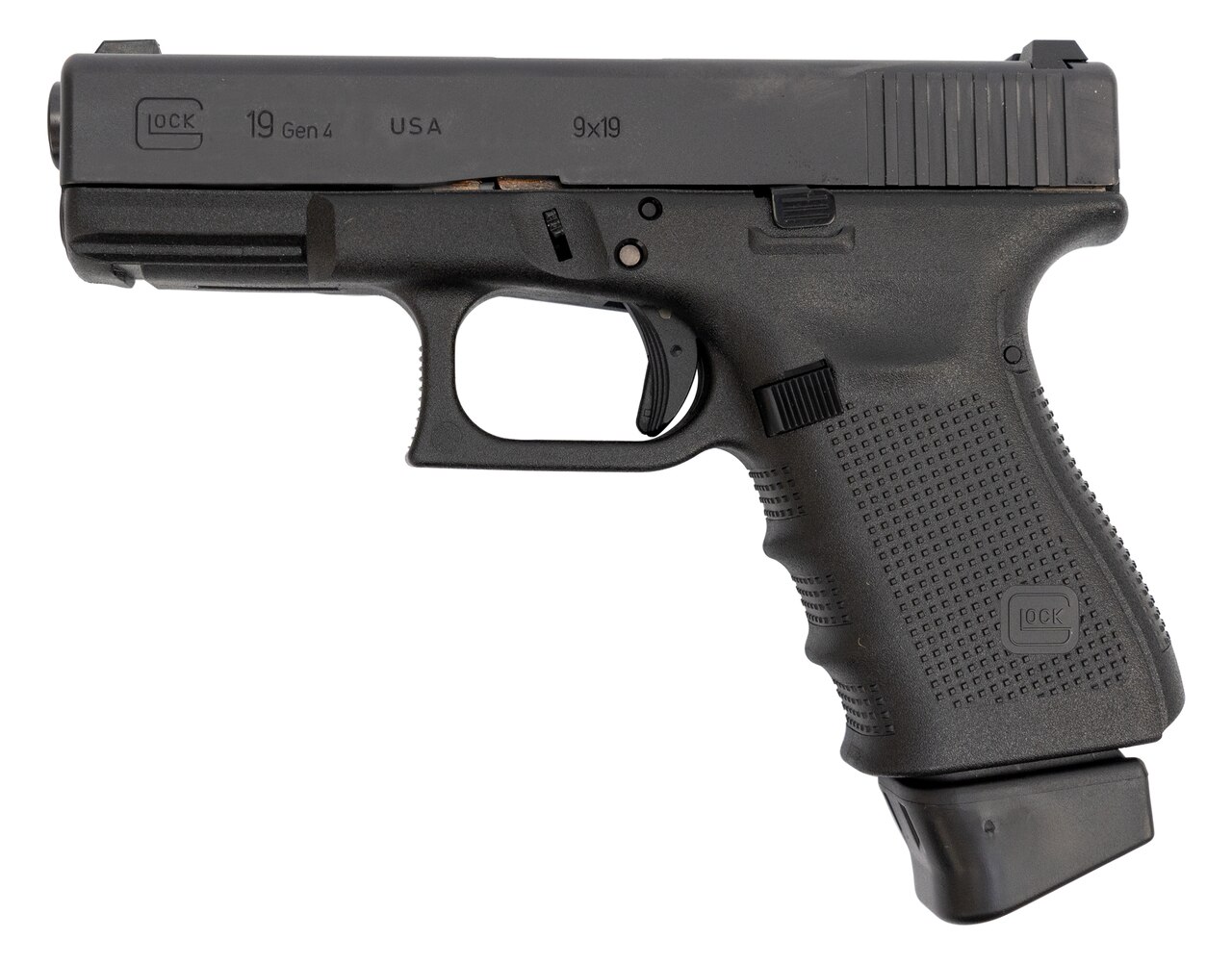 Image of Glock 19 Gen4 USA 9mm, 4" Barrel, Lumin Sights, Black, 15rd