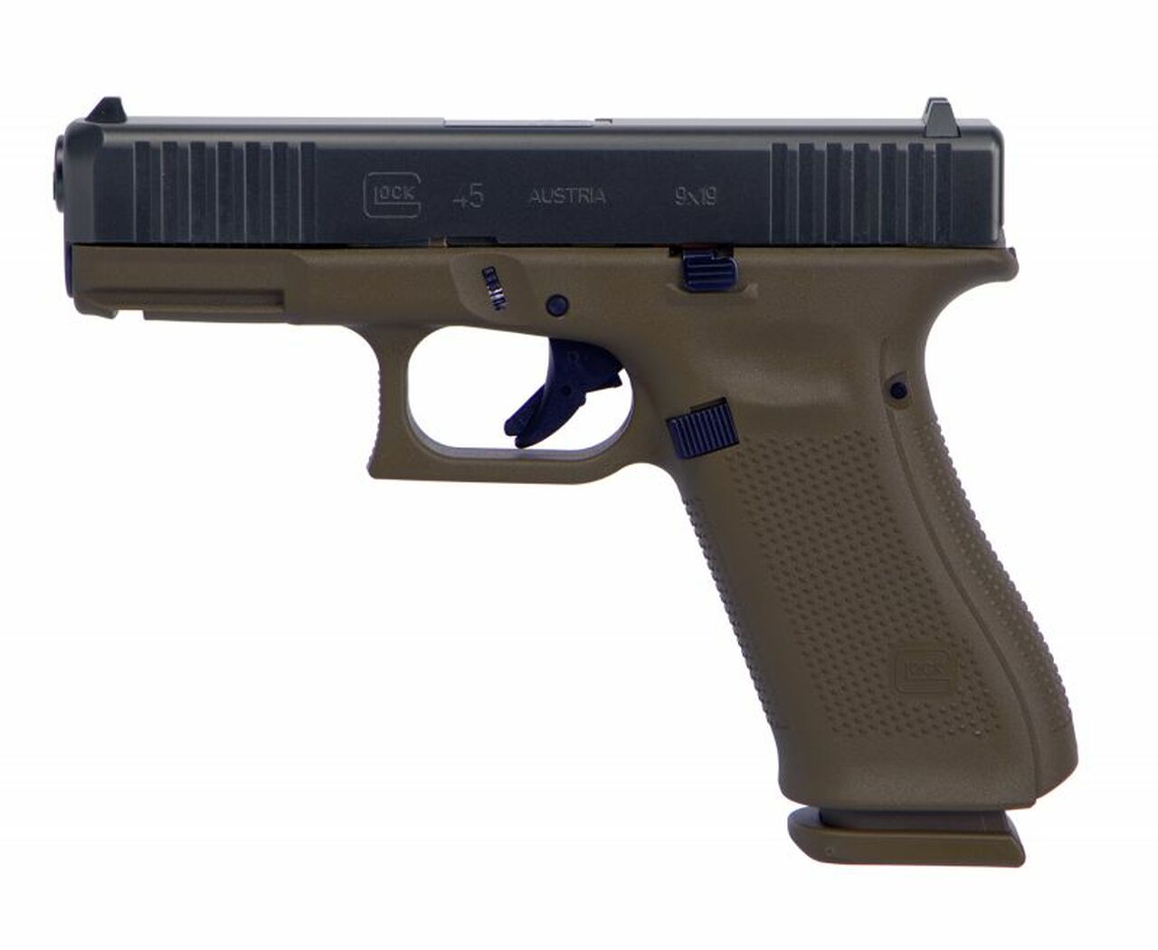 Image of Glock G45 9mm, 4.02" Barrel, Evolved Tactical Patriot Brown Coating, 17rd, Front Serrations