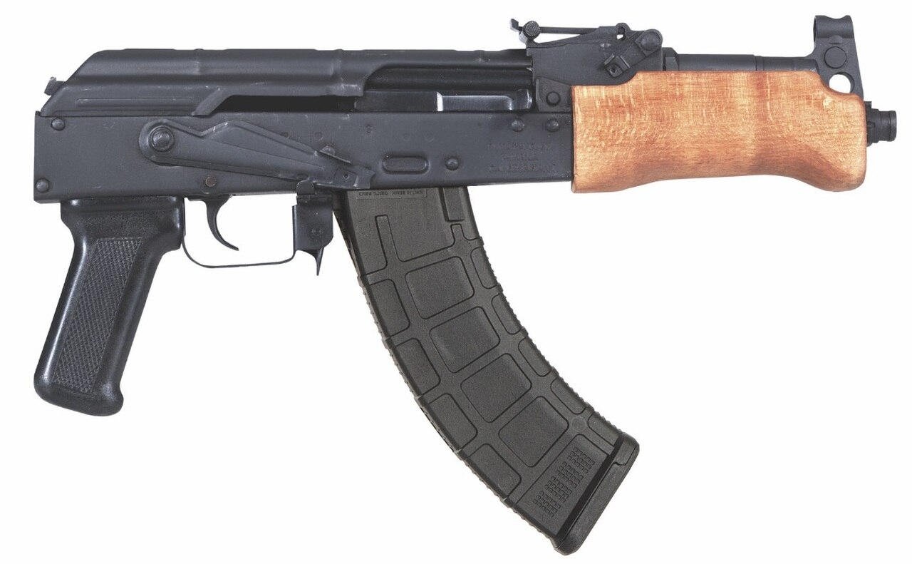 Image of F.A. Cugir Mini Draco AK-47 Pistol Minor Cosmetic Blemish 762X39, 7.75" Barrel, Polymer Grip, Wood Furniture, 1-30 Rd Mag