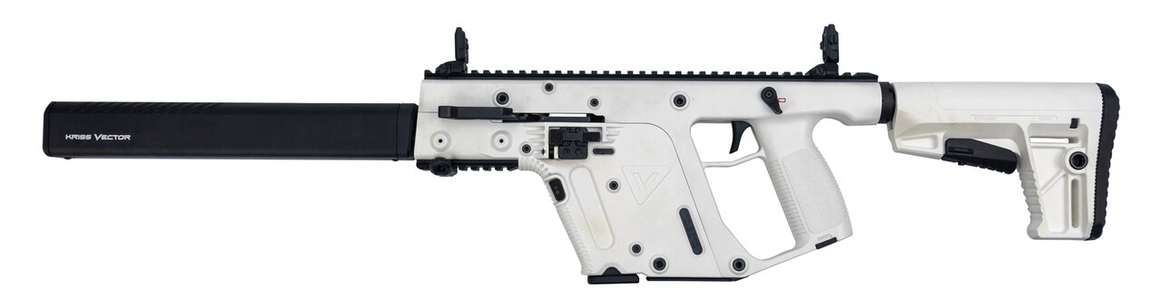 Image of Kriss Vector Gen II Carbine Used .45 ACP, 16" Barrel, Defiance M4 Stock, Alpine White, 13rd