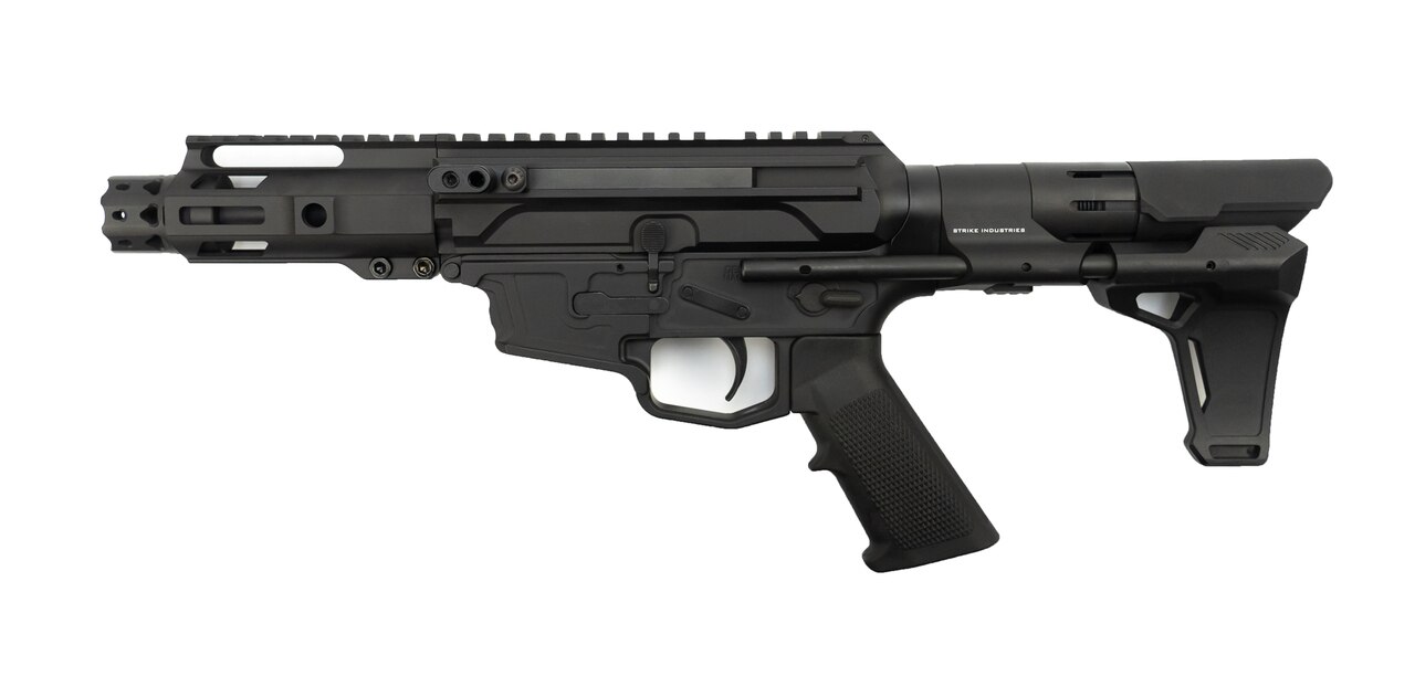 Image of MCM Firearms DS9-S Side Charging Pistol, 9mm, 4.5" Barrel, MP5 Magazine, Black Cerakote