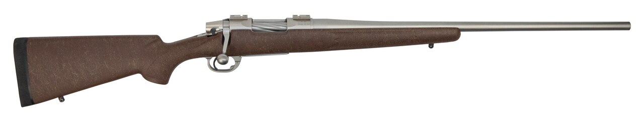 Image of Nesika Sporter 7mm-08 Rem, 24" Stainless Steel Barrel, Bell & Carlson Medalist Stock, Chocolate Brown/Tan Webbing