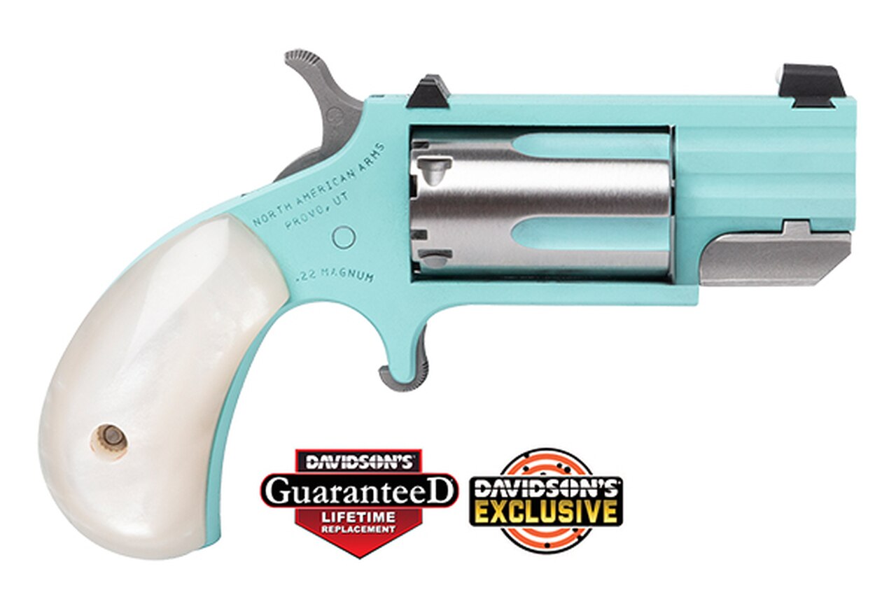 Image of North American Arms NAA Pug 22mag 1" Heavy Barrel Turquoise Cerakote