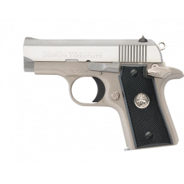 Image of Colt .380 ACP Mustang Pocketlite Stainless with Checkered Black Grips O6891