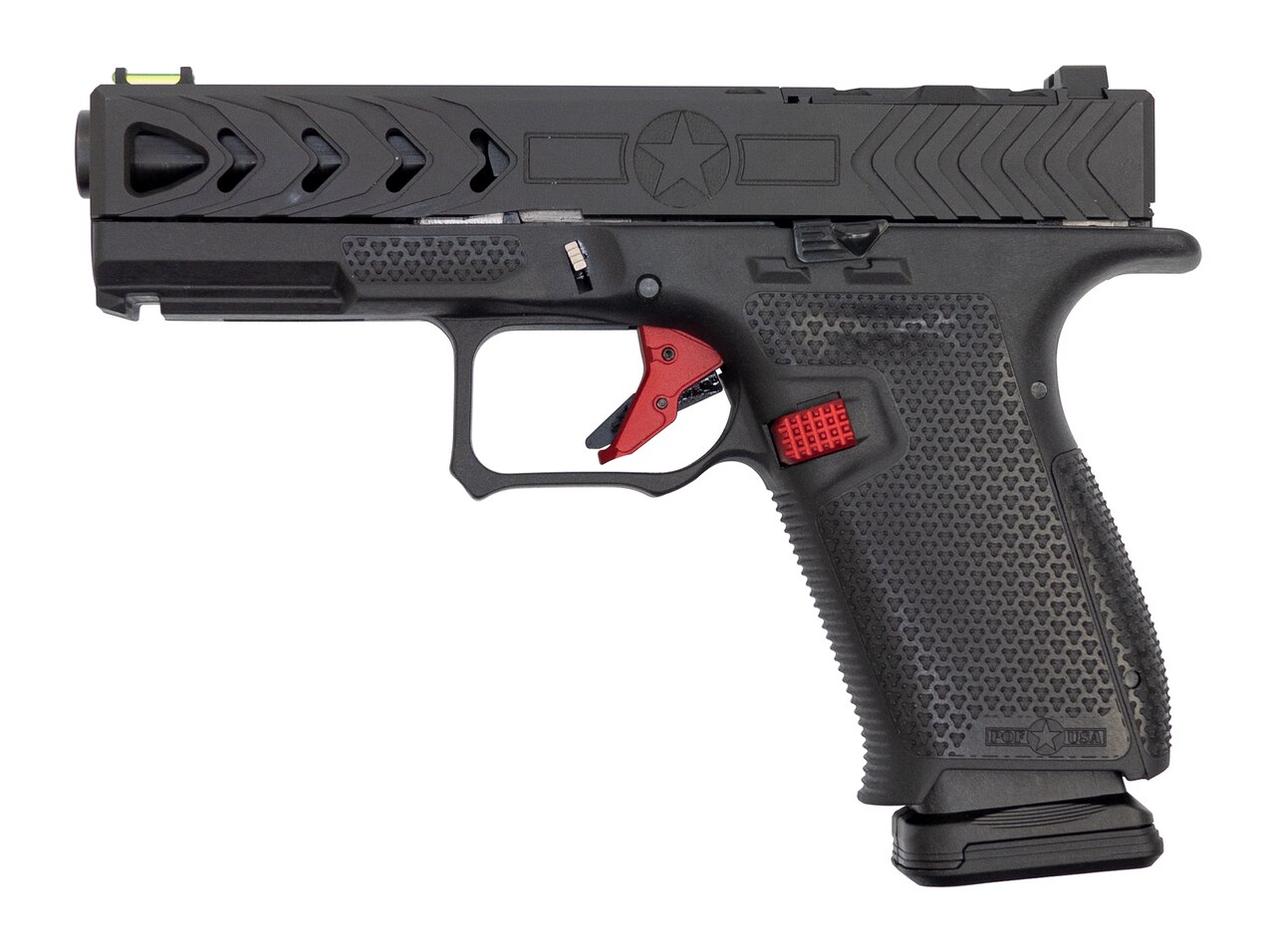 Image of POF P19 Gentlemens Series Gen4 9mm Pistol, Glock 19 Compatible Slide, Custom Frame, Black