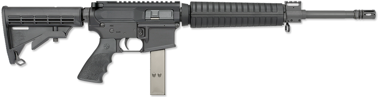 Image of Rock River Arms Mid Length A4 9mm Carbine LAR-9 AR-15 9mm 16" Barrel, 6 Posption CAR Stock Black, 30rd