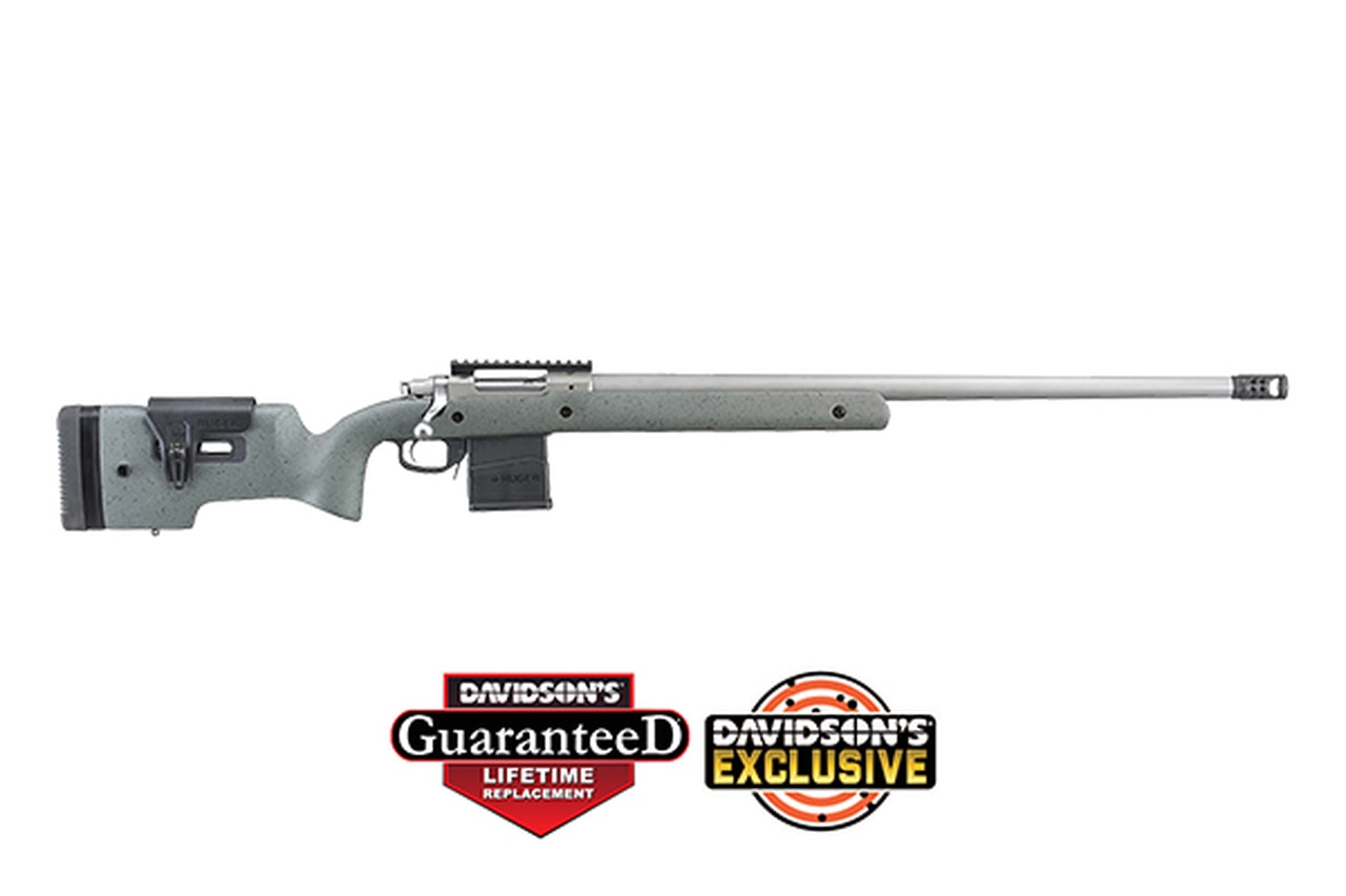 Image of Ruger Hawkeye Long-Range Target 6.5 Creedmoor, 26" Barrel, Speckled Black/Gray Stock, 5rd