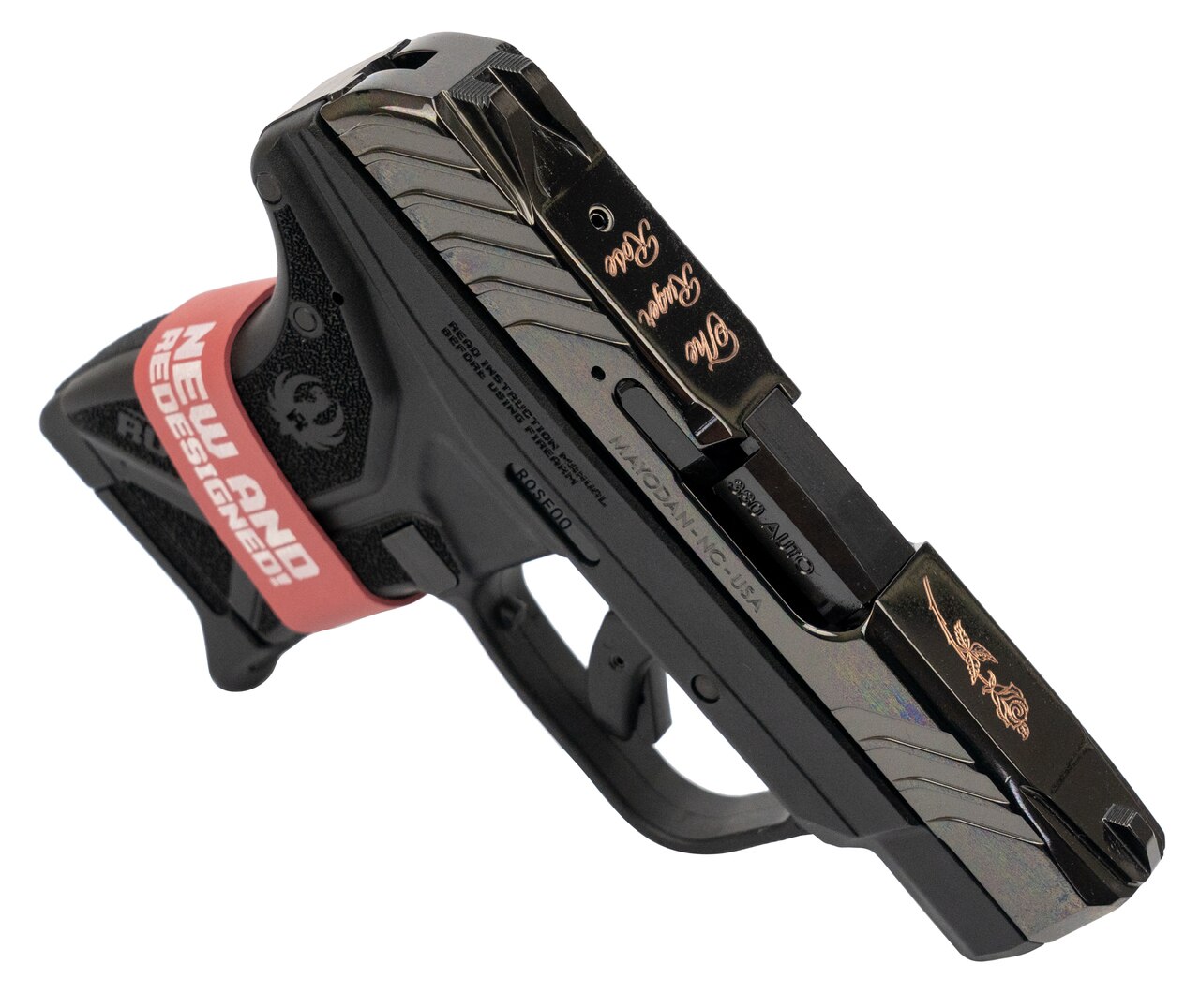 Image of Ruger LCP II Rose Gold .380 ACP, 2.75" Barrel, Rose Gold Engraving, Black, 6rd