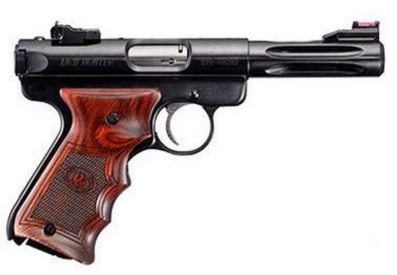 Image of Ruger MKIII Deluxe Special Edition, 4.5" W/Rosewood Grips, Fluted Barrel and More