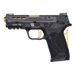 Image of S&W PC Shield EZ 9mm Pistol w/ Thumb Safety, Gold Barrel - 13227